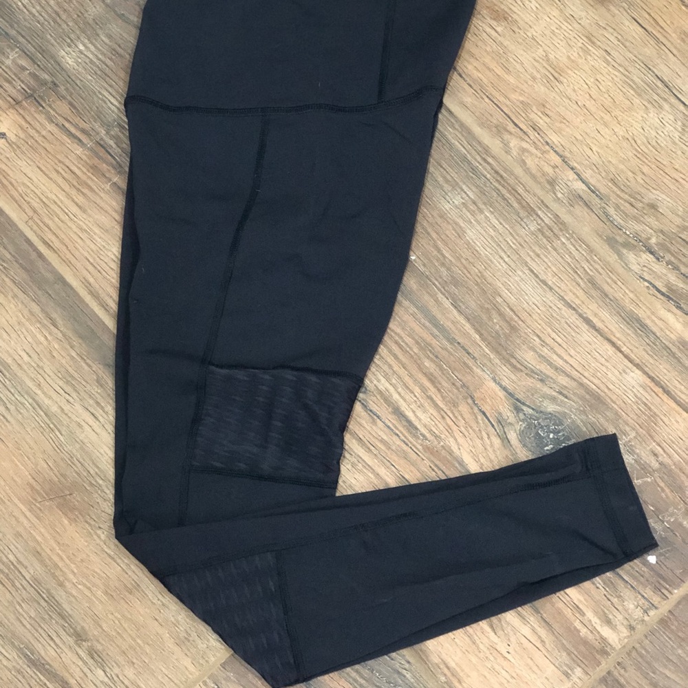 Reebok Black Leggings, mesh inserts